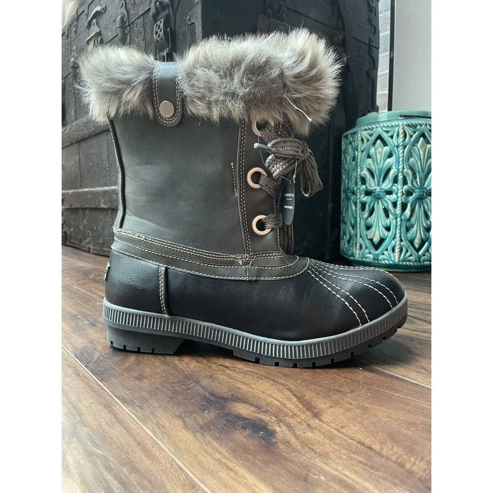 London Fog Women's Milly Cold Weather Snow Winter Boots 11 M